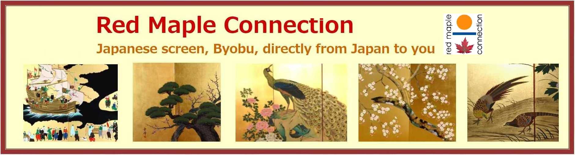 Japanese folding screen Byobu shop - Red Maple Connection